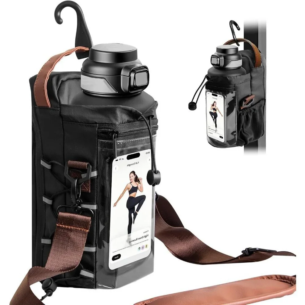 Unisex Gym Bag Polyester Tpu Small Water Bottle Phone Organizer Adjustable Strap